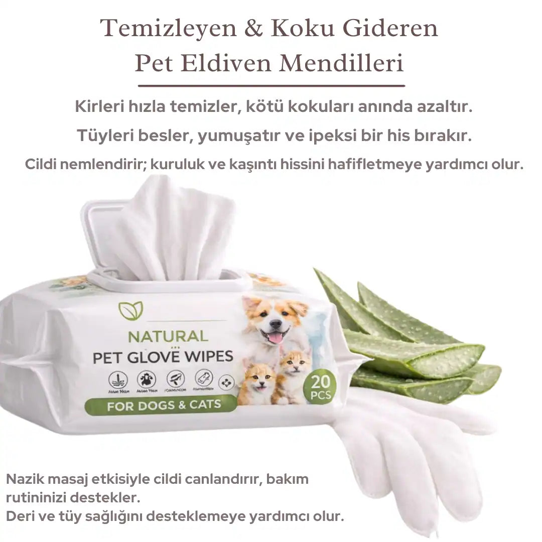 Temizlik Eldiveni - Kedi&Köpek - 20li - 6lı Paket Adet